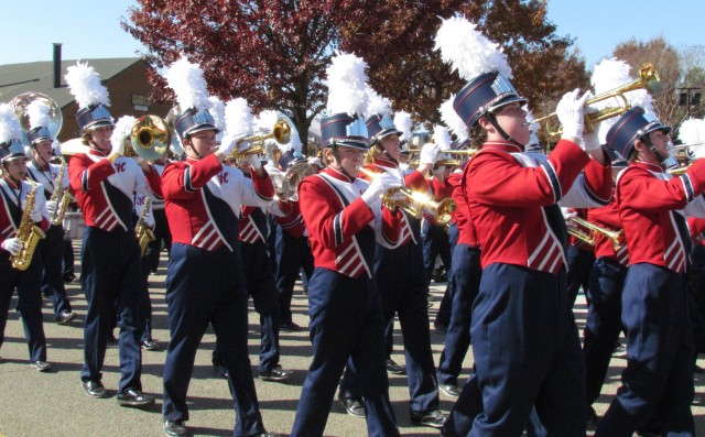 The Huntsville High School Band Performs At Veterans Parade