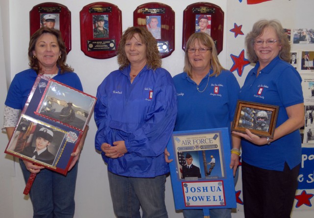 Blue Star Mothers Of Morgan County Members Proudly Hold Pictures Of Their Children That Have Served Or Are Serving In The Military