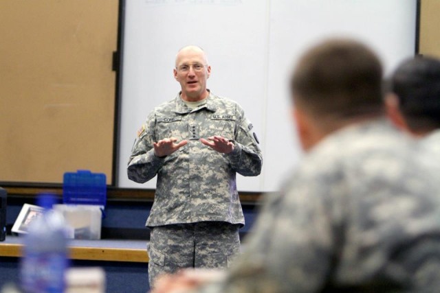 TRADOC cdr speaks to NCOs at forum