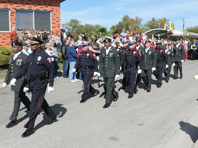 13th ESC, City of Belton Dedicate Flag Pole on Veteran's Day