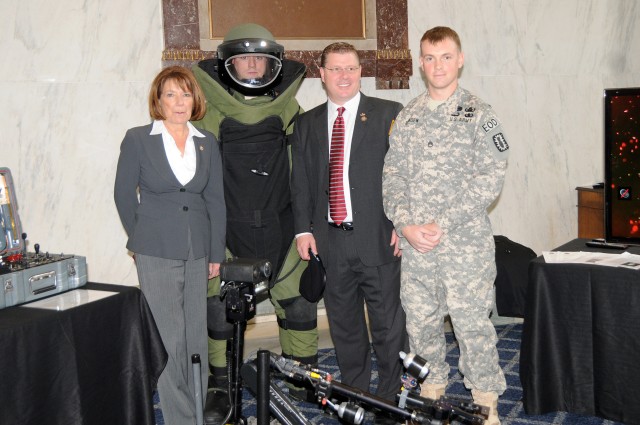 Army EOD techs show Congress bomb disposal tools