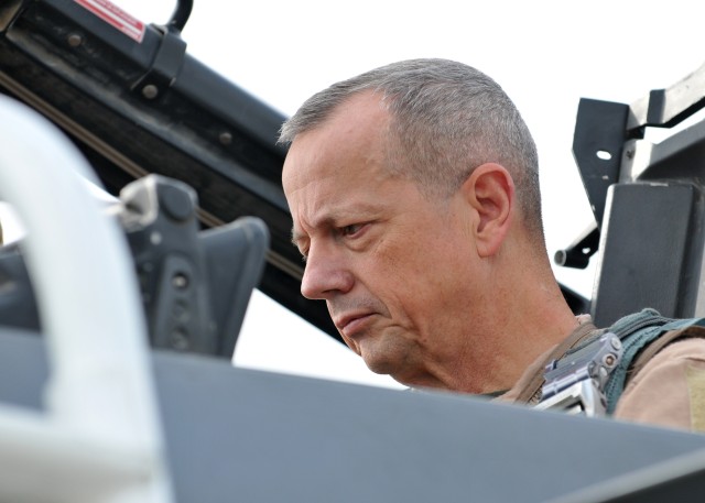 ISAF Commander observes close air support operations