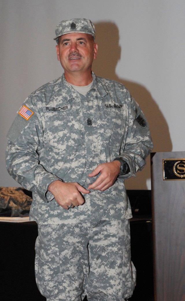 Flubacher succeeds Taylor as 412th TEC's senior enlisted leader