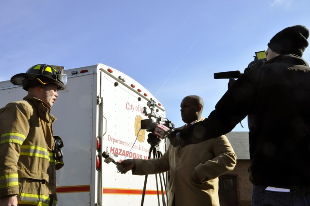 Emergency first responders converge on the Arsenal