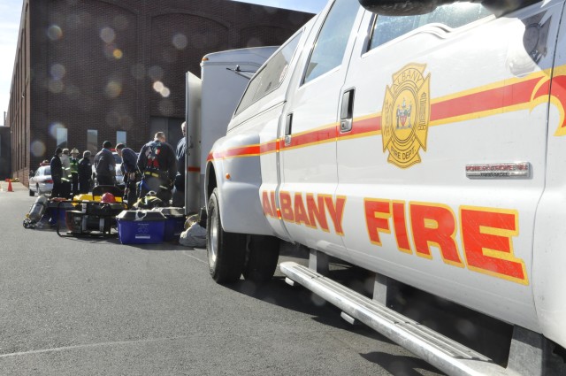 Emergency first responders converge on the Arsenal