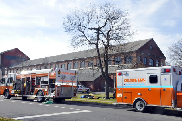 Emergency first responders converge on the Arsenal
