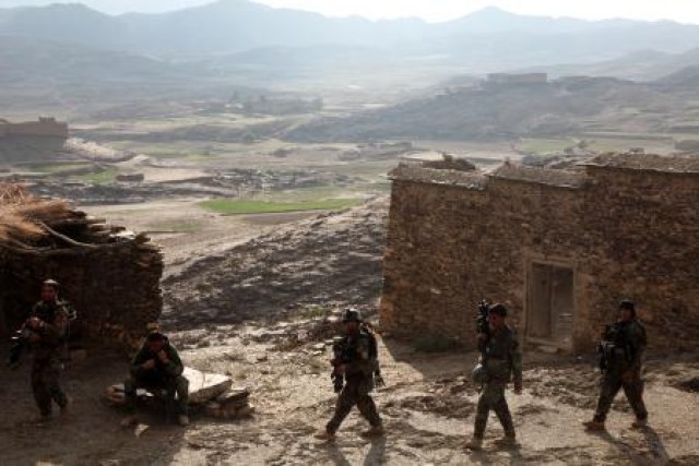Afghan National Army Special Forces discover IED facility