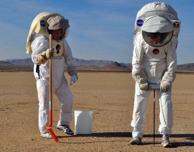 Space researchers test equipment at Fort Irwin