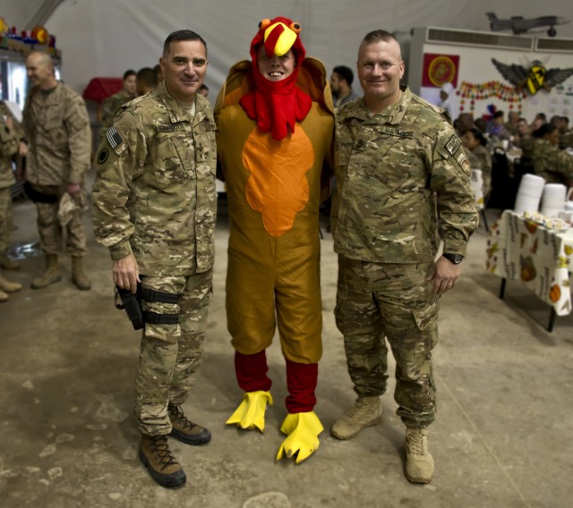 ISAF Joint Command visits Camp Marmal, 1st Air Cav for Thanksgiving