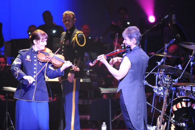 Staff Sgt. Wensel performs solo with Kansas violinist Ragsdale