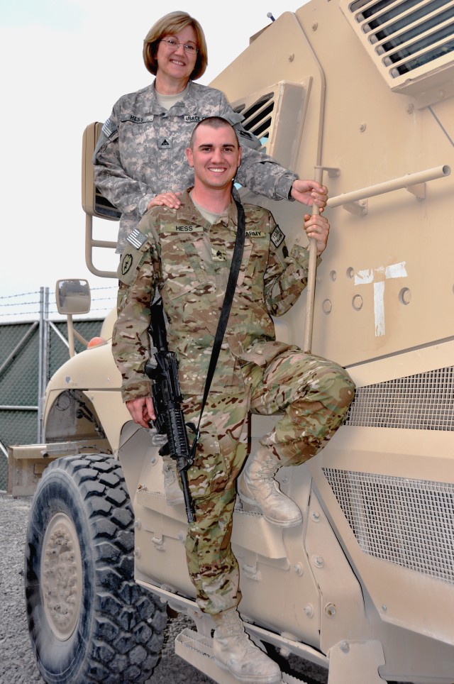 Thanksgiving shared by mother and son in Afghanistan