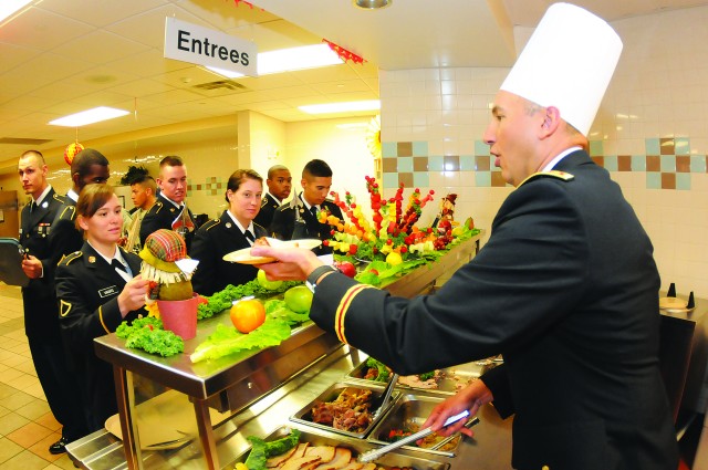Serving troops