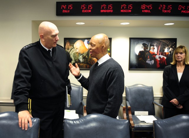 Gen. Odierno talks with J.R. Martinez