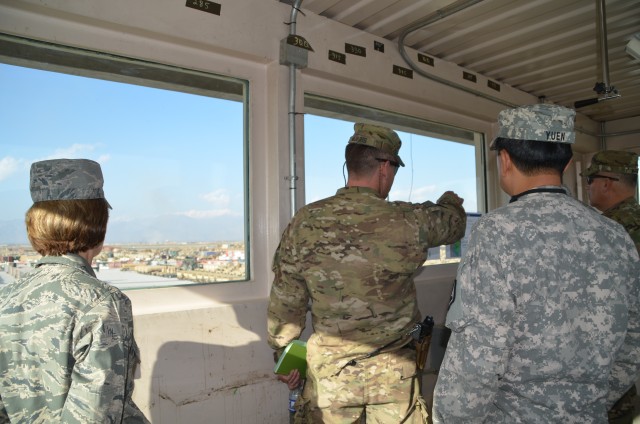 Senior logisticians from the services visit 401st Army Field Support Brigade