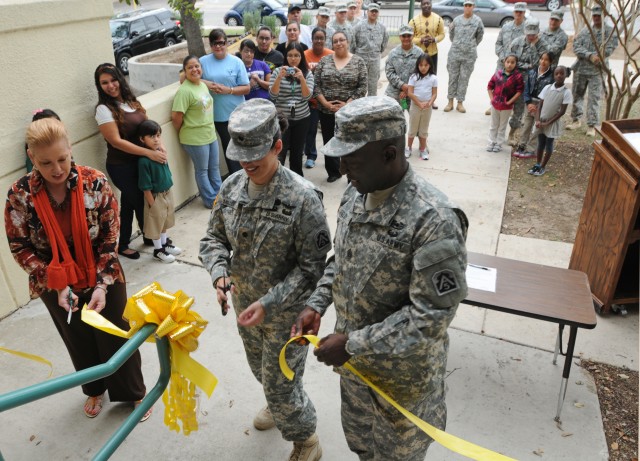 Ribbon cutting.