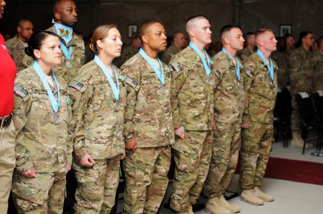 Regional Command (South) NCOs receive the Sergeant Audie Murphy Award