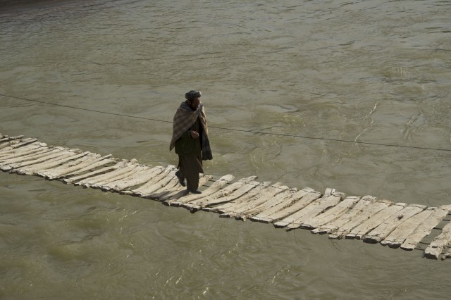 ANASF and CF assess bridge construction in Day Kundi province