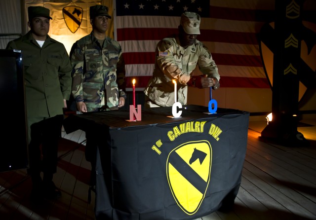 1st Air Cav inducts new NCO's in a time honored ceremony