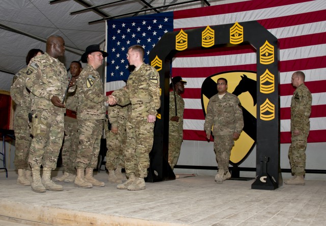 1st Air Cav inducts new NCO's in a time honored ceremony