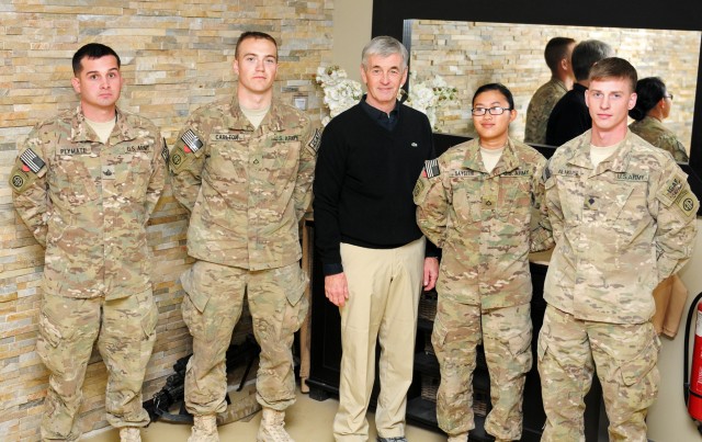 Secretary of the Army meets with Regional Command (South) Soldiers