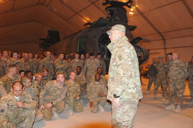 Army CoS visits with deployed Soldiers in Afghanistan