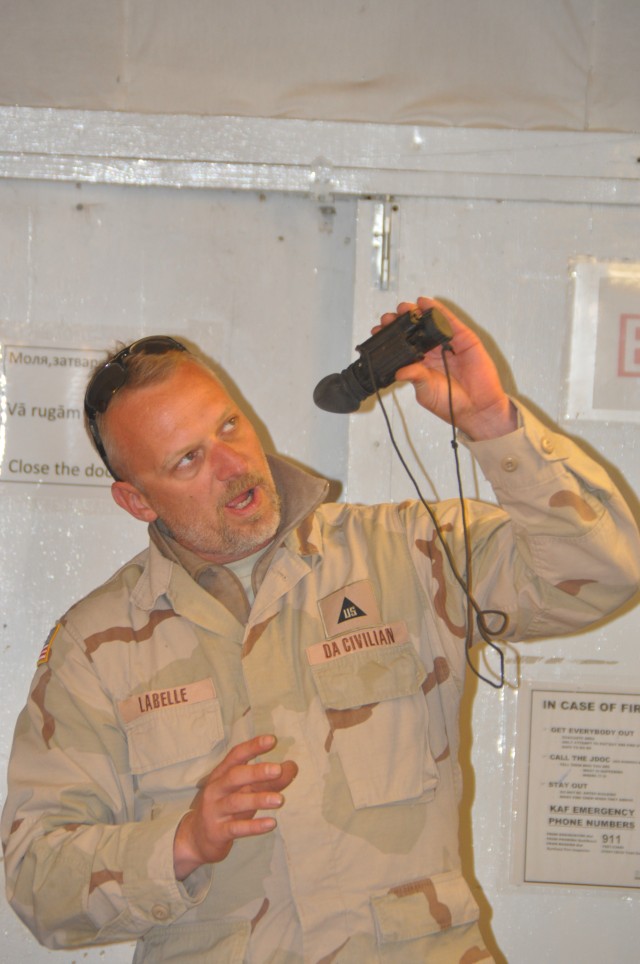 CECOM LAR, Manny LaBelle, gives night vision training