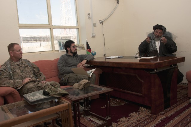 Meeting with the Nawa district governor