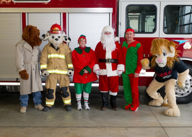 Icons of the Ft. Wood community visit with Santa