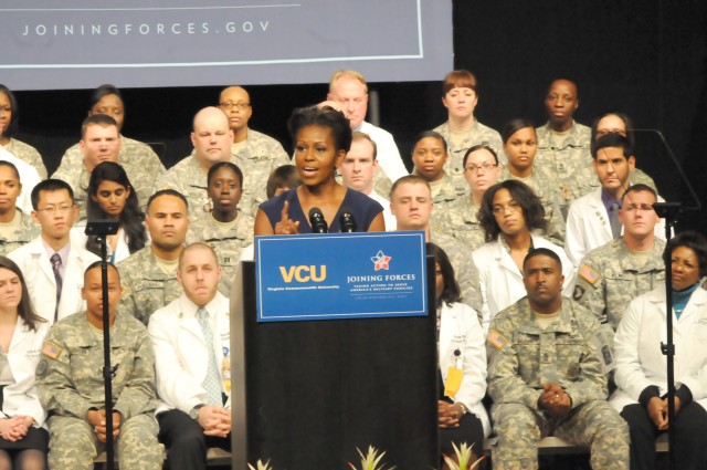 Michelle Obama speaks at Virginia Commonwealth University