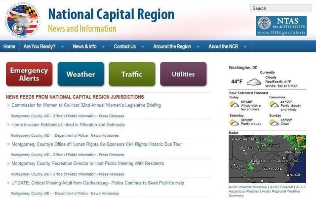 National Capital Region Unveils New Web Portal