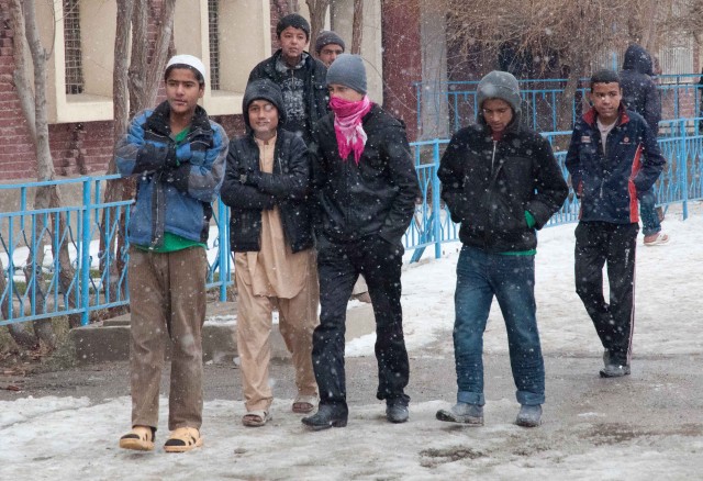 Corps of Engineers workers deliver donations to Kabul orphans