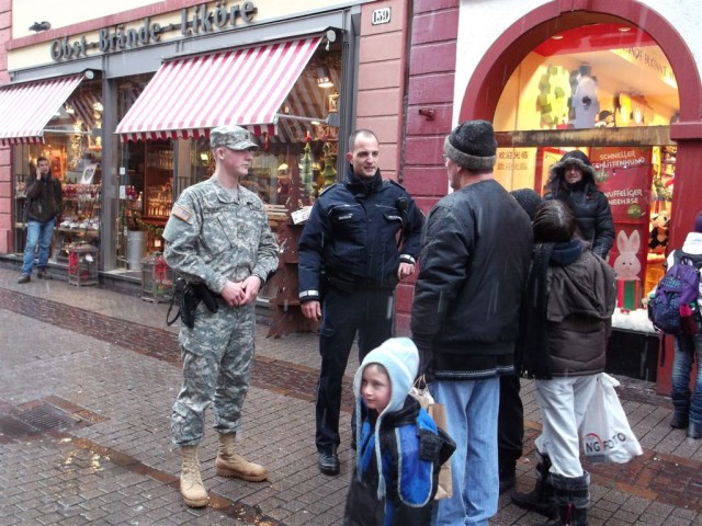 German, American joint police patrols keep community safe