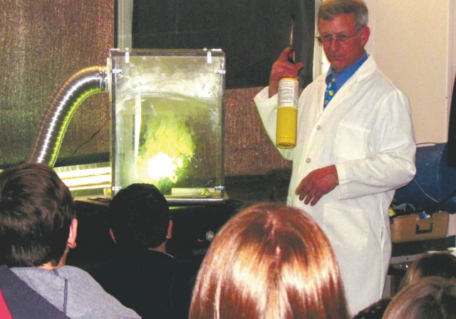ECBC engineer uncovers mystery behind pyrotechnics for middle school students
