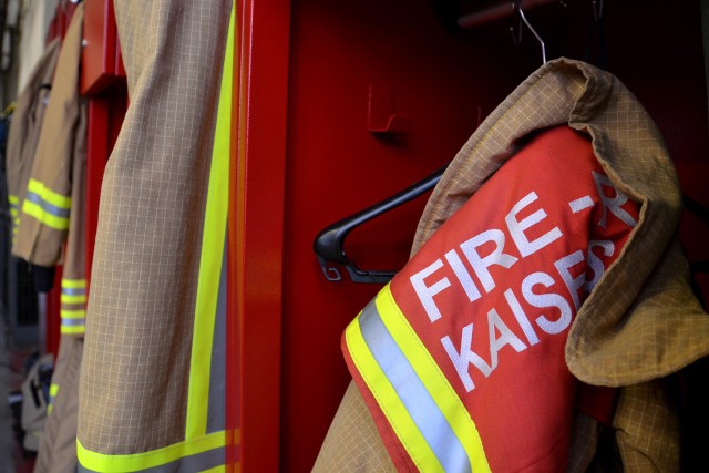Garrison firefighters help douse blaze