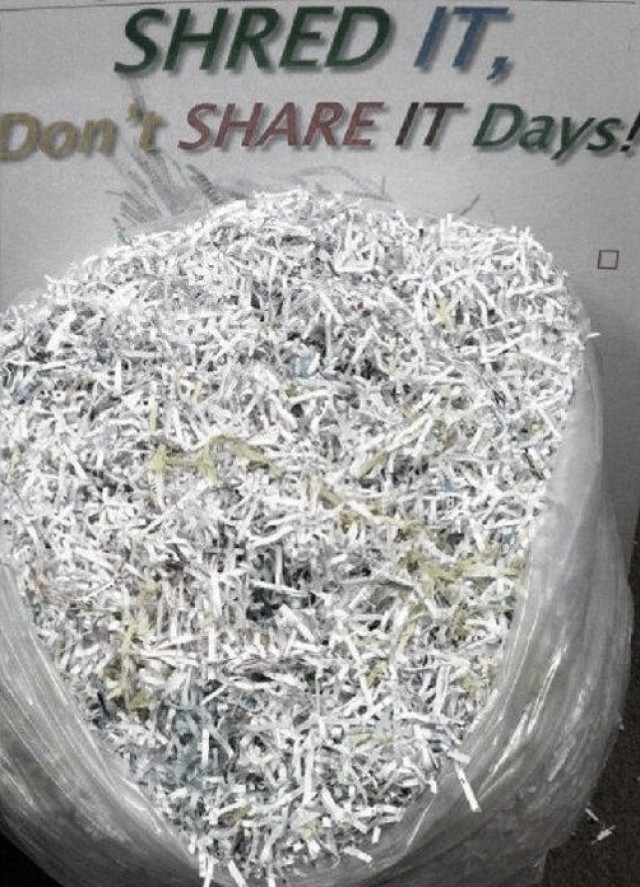 Shred It " Don't Share It Days 