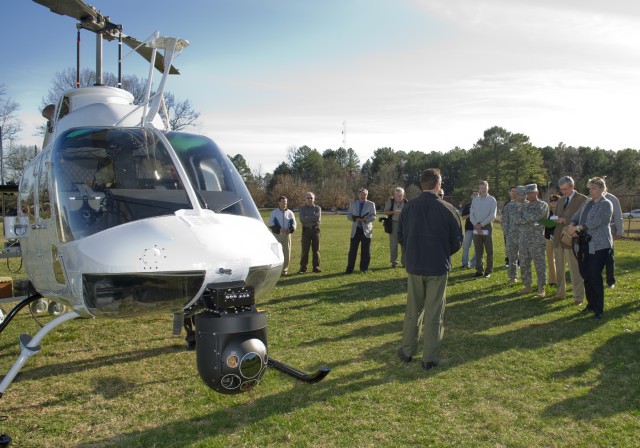 AB3 NAT team demos national airspace trainer to local media