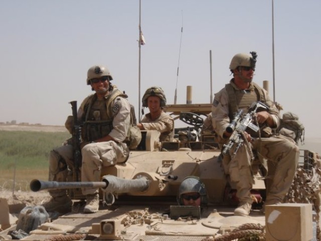 Hibbard rides on tank