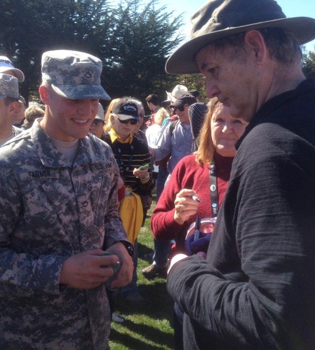 Celebraties, Soldiers at Pebble Beach golf tournament