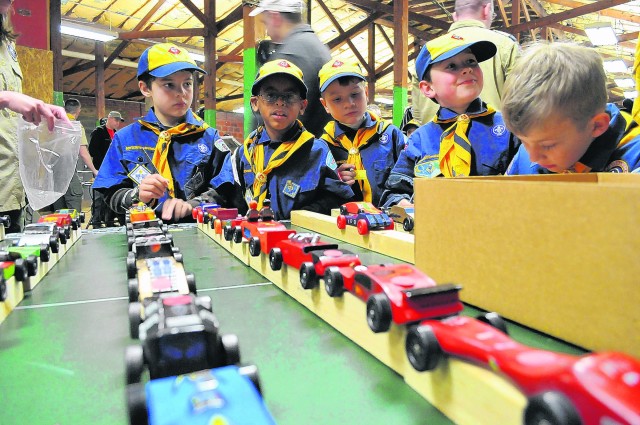 Pinewood Derby entertains and teaches Scouts