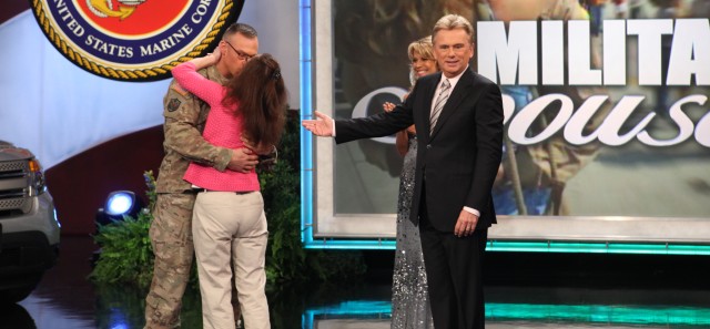 368th Engineer Battalion Soldier surprises wife on Wheel of Fortune