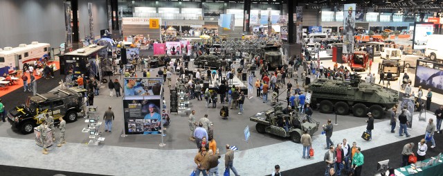 The U.S. Army marks the 104th Chicago Auto Show with its eye on the past and the future