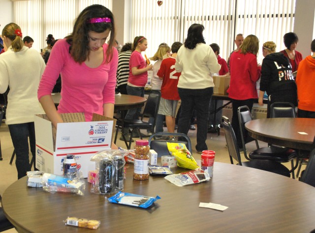 Local school prepares packages for Soldiers