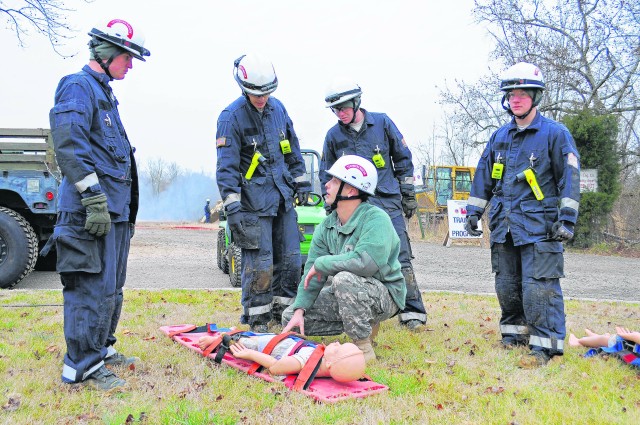 911th Engineers take action in training scenario