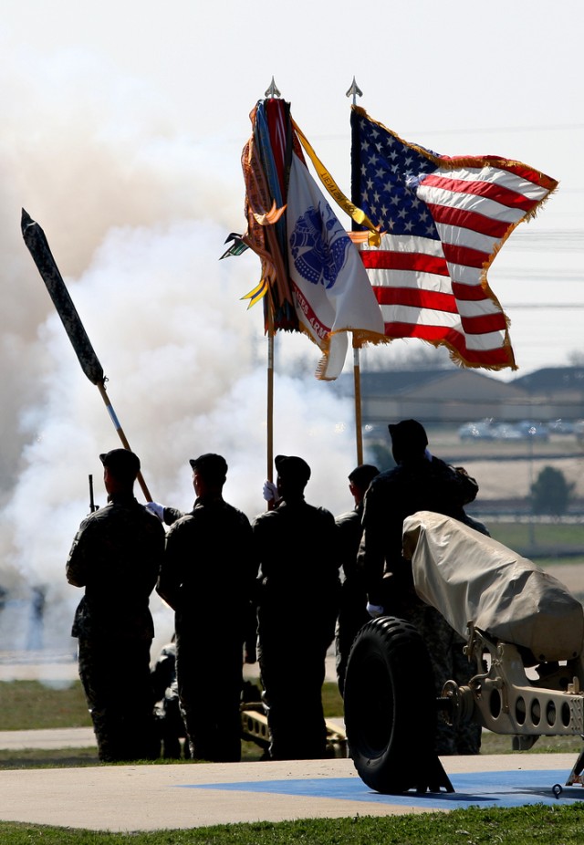 Flags wave