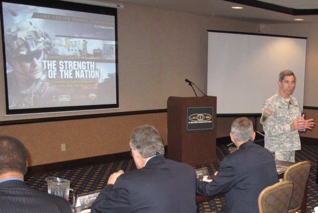 Brig. Gen. William T. Wolf at the 2012 Winter Army Safety Symposium, Fort Rucker, Ala.