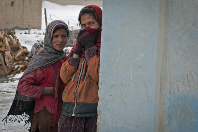 Afghan Girls on Watch in Gardez
