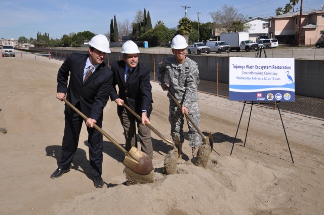 Corps and LA County Break Ground for Restoration Project