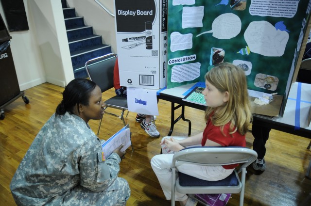 HHC 412th TEC Soldiers judge local science