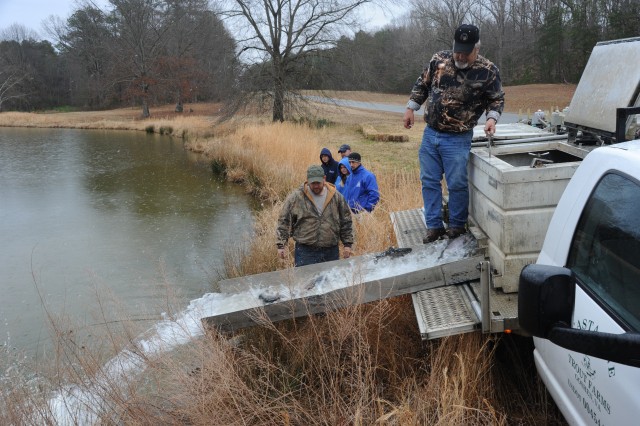 Stocking Fish Hook Pond on Fort A.P. Hill