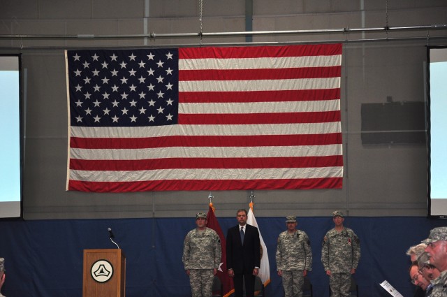 The Army Song sung well at Fort McCoy change of command ceremony